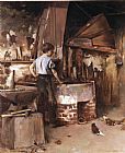 The Apprentice Blacksmith by Theodore Robinson